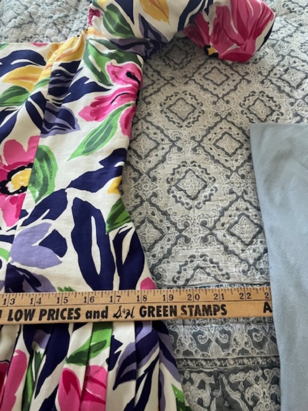 80s Victor Costa for Saks Fifth Avenue Floral Drop Waist Maxi Dress Sz M/L Party - Picture 12 of 13